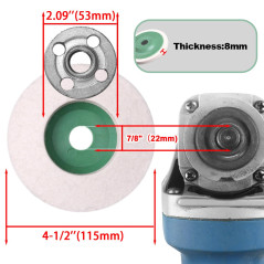 ATOPLEE Tampon de polissage,5pcs 115mm DIA meule de polissage pour meuleuse d'angle,Roue de polissage en laine pour l'accessoire