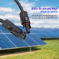 Câble d'Extension de Panneau Solaire,Câble d'Extension Solaire 6mm², Fil de Cordon Photovoltaïque avec Connecteurs Femelle et Mâ Câble d'Extension de Panneau Solaire,Câble d'Extension Solaire 6mm², Fil de Cordon Photovoltaïque avec Connecteurs Femelle et Mâ