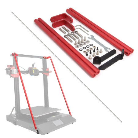 Zeberoxyz Kit de Barres de Support Rouges Uniquement pour imprimante 3D CR-10S Pro/CR-10S Pro V2, Mise à Niveau DIY pour imprima