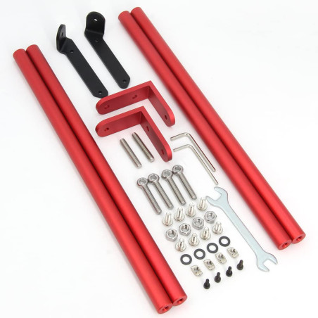 Zeberoxyz Kit de Barres de Support Rouges Uniquement pour imprimante 3D CR-10S Pro/CR-10S Pro V2, Mise à Niveau DIY pour imprima