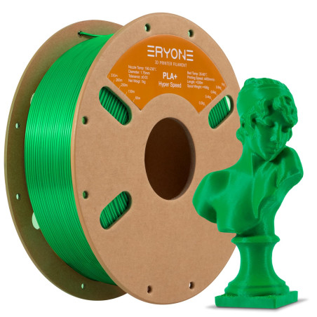 ERYONE High Speed Filament PLA+ 1.75mm +/- 0.03mm, 3D Printing PLA Pro Filament Fit Most FDM Printer, 1kg / Spool, Green