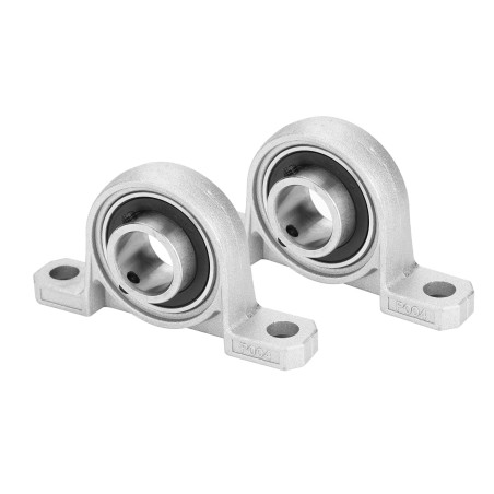 DEWIN Roulements à billes avec support, 2 roulements en alliage de zinc, roulements à billes avec support de 20 mm