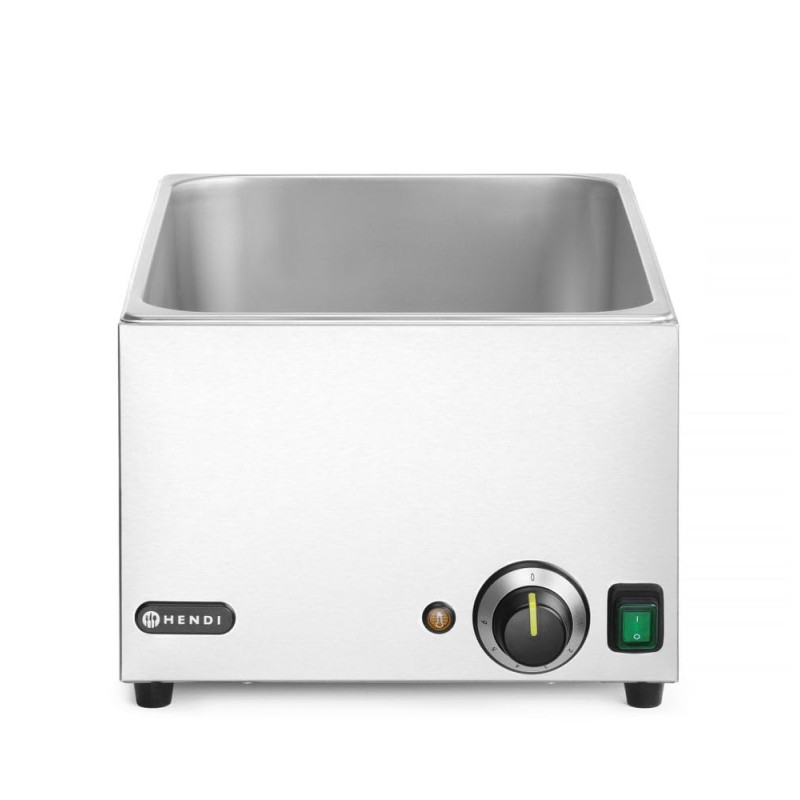 HENDI Bain Marie électrique, chauffe-plat buffet, température réglable 30°C à 85°C, 1 x GN 1/1, 2 x GN 1/2, 3 x GN 1/3, 19L, 230