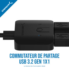 Sabrent USB 3.0 commutateur de Partage pour Plusieurs Ordinateurs et périphériques téléphones Del (USB-SW30)