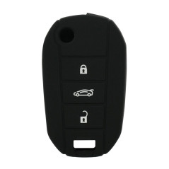 Brovacs Étui en silicone CV4300 pour clés de voiture - 3 boutons pour ouverture à distance - Pour Peugeot Citroën