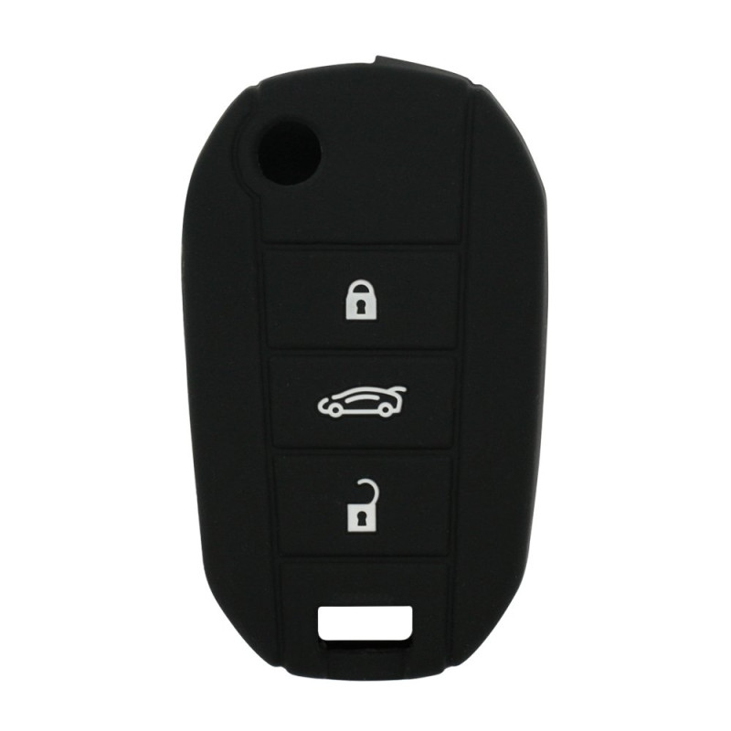 Brovacs Étui en silicone CV4300 pour clés de voiture - 3 boutons pour ouverture à distance - Pour Peugeot Citroën