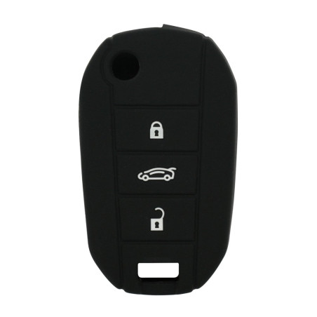 Brovacs Étui en silicone CV4300 pour clés de voiture - 3 boutons pour ouverture à distance - Pour Peugeot Citroën
