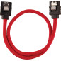 CORSAIR Premium Câble SATA gainé - SATA 6Gbps 30 cm - Rouge CORSAIR Premium Câble SATA gainé - SATA 6Gbps 30 cm - Rouge