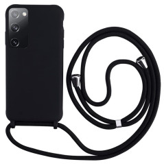 Keteen Collier pour Samsung Galaxy S20 FE Coque Silicone Liquide Bumper Housse Galaxy S20 FE Lanière avec Cordon Réglable Longue