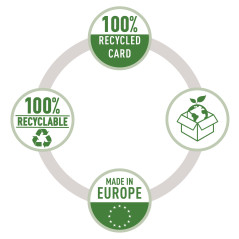 Leitz Recycle - Chemise A4 Cartonnée avec Fermeture Élastique, Capacité 250 Feuilles A4, Carton 100% Recyclé & Recyclable, Eco-R