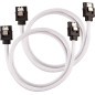 Câble SATA gainé CORSAIR Premium - SATA 6Gbps 60 cm, blanc Câble SATA gainé CORSAIR Premium - SATA 6Gbps 60 cm, blanc