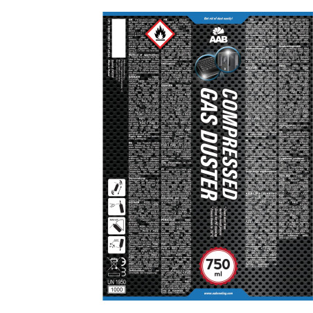 AABCOOLING Bombe Air Sec 750ml, Bouteille Air Comprimé, Nettoyage des Ordinateurs, Dépoussiérant en Spray, Idéale pour Enlever l