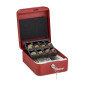 Relaxdays Caisse à Monnaie, monnayeur, verrouillable, Acier, transportable, pièces et Billets, HLP 8,5x16x20 cm, Rouge Relaxdays Caisse à Monnaie, monnayeur, verrouillable, Acier, transportable, pièces et Billets, HLP 8,5x16x20 cm, Rouge