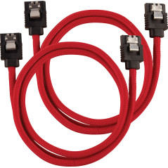 CORSAIR Premium Câble SATA gainé - SATA 6Gbps 60 cm - Rouge