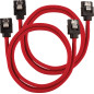 CORSAIR Premium Câble SATA gainé - SATA 6Gbps 60 cm - Rouge CORSAIR Premium Câble SATA gainé - SATA 6Gbps 60 cm - Rouge