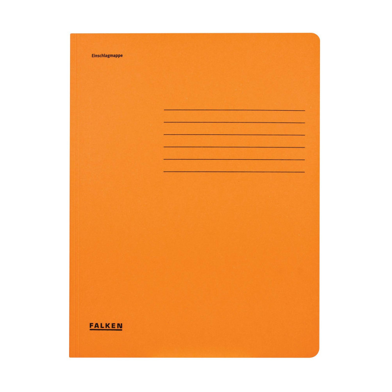 Falken - Réf. 80001472001F - Carton de 25 chemises à rabats carte recyclée A4 - Orange Falken - Réf. 80001472001F - Carton de 25 chemises à rabats carte recyclée A4 - Orange
