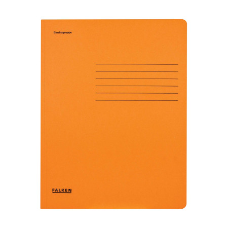 Falken - Réf. 80001472001F - Carton de 25 chemises à rabats carte recyclée A4 - Orange