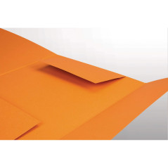 Falken - Réf. 80001472001F - Carton de 25 chemises à rabats carte recyclée A4 - Orange