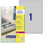 AVERY Etiquettes Transparents Ultra-résistantes, argenté, 210,0 x 297,0 mm, Adhésif Permanent AVERY Etiquettes Transparents Ultra-résistantes, argenté, 210,0 x 297,0 mm, Adhésif Permanent
