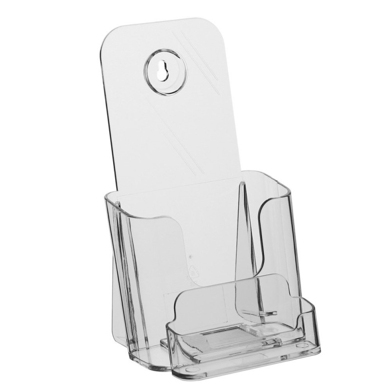Porte-brochures DIN long (99 x 210 mm) – Pour prospectus, brochures, tracts Avec un compartiment pour les cartes de visite Porte-brochures DIN long (99 x 210 mm) – Pour prospectus, brochures, tracts Avec un compartiment pour les cartes de visite