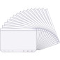 Lot de 15 pochettes en plastique, format A6, 6 trous, avec fermeture à glissière, étanche, pour documents, carnets, cartes Lot de 15 pochettes en plastique, format A6, 6 trous, avec fermeture à glissière, étanche, pour documents, carnets, cartes
