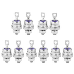 5 Paires 70HFR120 70HF120 Diode de Redressement en Spirale de Polarité pour Charge et Convertisseur de Batterie 70A 1200V