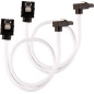 Câble SATA gainé CORSAIR Premium - SATA 6Gbps 30 cm, connecteur à 90°, blanc Câble SATA gainé CORSAIR Premium - SATA 6Gbps 30 cm, connecteur à 90°, blanc