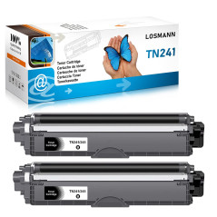 LOSMANN 2X Noir Toner Compatible pour Brother TN241 TN242 TN245 TN246 pour Brother DCP-9015CDW 9020CDW 9022CDW HL-3140CW 3150CDN