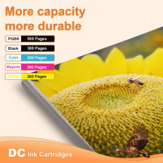 D&C CLI 521 Cartouches d'encre compatibles pour Canon CLI-521 BK pour Canon Pixma IP3600 IP4600 IP4600X IP4700 MP540 MP550 MP560