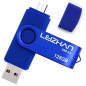 LEIZHAN Clé USB 128Go USB 2.0 OTG 2 en 1 Flash Drive Mémoire Stick pour PC Ordinateur Portable Android Smartphone Tablette-Bleu LEIZHAN Clé USB 128Go USB 2.0 OTG 2 en 1 Flash Drive Mémoire Stick pour PC Ordinateur Portable Android Smartphone Tablette-Bleu