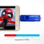 LEIZHAN Clé USB 128Go USB 2.0 OTG 2 en 1 Flash Drive Mémoire Stick pour PC Ordinateur Portable Android Smartphone Tablette-Bleu LEIZHAN Clé USB 128Go USB 2.0 OTG 2 en 1 Flash Drive Mémoire Stick pour PC Ordinateur Portable Android Smartphone Tablette-Bleu