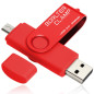 Clé USB 256 Go, 2 en 1 USB 3.0 Mémoire Stick Double Port OTG Pivotant U Disque avec Port Micro USB pour Smartphone Android, Tabl Clé USB 256 Go, 2 en 1 USB 3.0 Mémoire Stick Double Port OTG Pivotant U Disque avec Port Micro USB pour Smartphone Android, Tabl