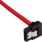 Corsair Câble SATA gainé CORSAIR Premium - SATA 6Gbps, connecteur à 90°, Rouge, 60 cm Corsair Câble SATA gainé CORSAIR Premium - SATA 6Gbps, connecteur à 90°, Rouge, 60 cm