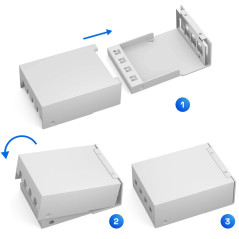 hb-digital Boîtier de panneau de brassage 4 ports pour modules Keystone avec par exemple prise RJ45 RJ11 Socket connecteur d'ant