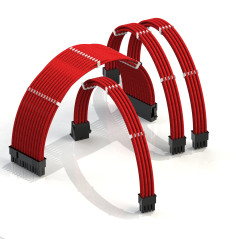 LINKUP - AVA 30cm Câble d’Extension PSU w/Manchon | Conception Personnalisable l’Alimentation GPU | Tressés w/Kit Peignes pour C