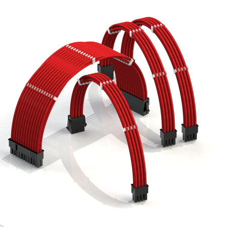 LINKUP - AVA 30cm Câble d’Extension PSU w/Manchon | Conception Personnalisable l’Alimentation GPU | Tressés w/Kit Peignes pour C