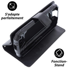 foto-kontor Housse Compatible avec Doogee S41 / S41 Pro Style Livre Noir Coque de Protection Portefeuille