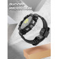 SUPCASE Unicorn Beetle Pro Series Coque de protection robuste avec bracelet pour Galaxy Watch 4/5/6 [44 mm] (Noir), Polyuréthane