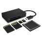ICY BOX 3X USB-C Lecteur de Carte pour Cartes mémoire CF, SD et microSD, UHS-II, SD 4.0, USB 3.0, Multi-LUN, Aluminium, Noir ICY BOX 3X USB-C Lecteur de Carte pour Cartes mémoire CF, SD et microSD, UHS-II, SD 4.0, USB 3.0, Multi-LUN, Aluminium, Noir
