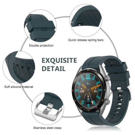 TOPsic Bracelet pour Huawei GT 2 / Watch GT Active / Galaxy Watch 46mm / Gear S3, Bandes de Silicone de Sport 22mm