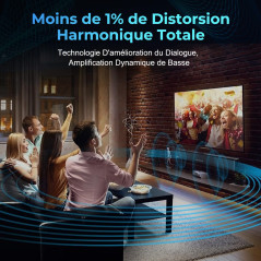 OXS S3 Barre de Son pour TV, Audio Home Cinéma avec Bluetooth 5.0, Basses Dynamiques, Son Ambiant 3D, Amélioration du Dialogue, 