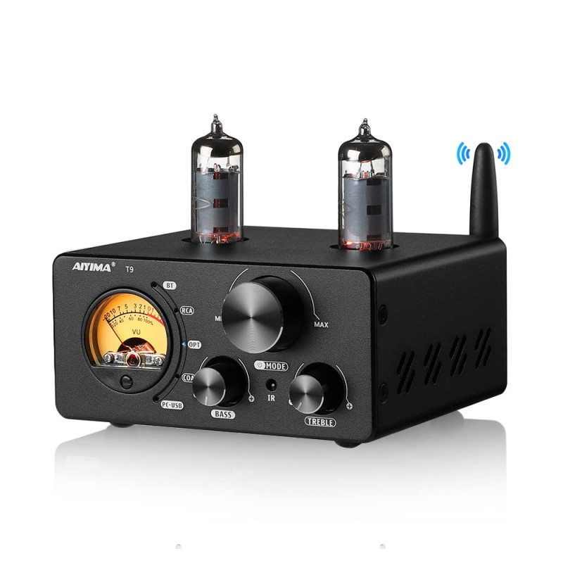 Amélioré AIYIMA Tube T9 Bluetooth 5.0 6K4 Amplificateur à Tube à Vide USB DAC 100W Récepteur Stéréo Amp Coax/Opt HiFi Home Audio Amélioré AIYIMA Tube T9 Bluetooth 5.0 6K4 Amplificateur à Tube à Vide USB DAC 100W Récepteur Stéréo Amp Coax/Opt HiFi Home Audio