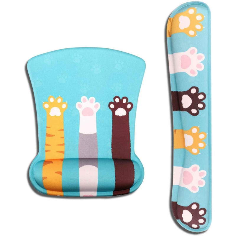 AOKSUNOVA Tapis de Souris Ergonomique Repose Poignet Clavier Poignet Support en Mousse Mémoire AOKSUNOVA Tapis de Souris Ergonomique Repose Poignet Clavier Poignet Support en Mousse Mémoire