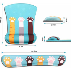 AOKSUNOVA Tapis de Souris Ergonomique Repose Poignet Clavier Poignet Support en Mousse Mémoire