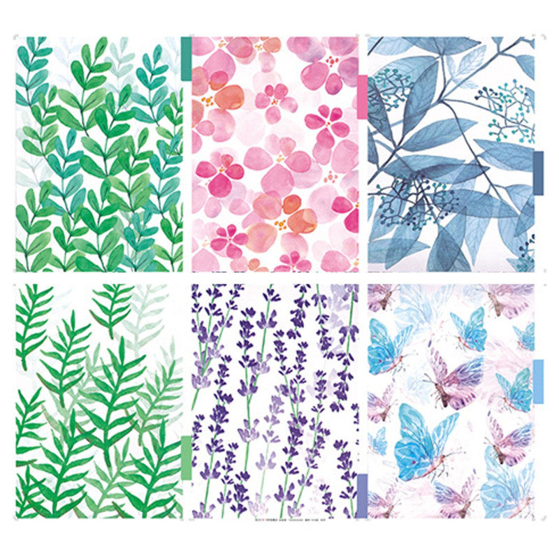 CLKE 6Pcs Intercalaires A5 en Plastique, Classeur 6 Trous, Feuilles de Séparation Décoration Fleurs, Herbes, Feuilles pour Carne CLKE 6Pcs Intercalaires A5 en Plastique, Classeur 6 Trous, Feuilles de Séparation Décoration Fleurs, Herbes, Feuilles pour Carne