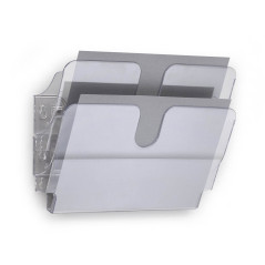 DURABLE - Porte-document mural FLEXIPLUS 2 - Format A4 paysage - Pour la présentation de documents - 1 kit - Transparent - 17090