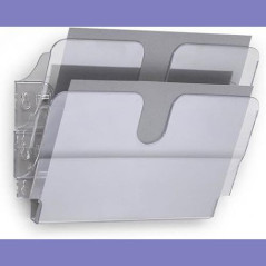 DURABLE - Porte-document mural FLEXIPLUS 2 - Format A4 paysage - Pour la présentation de documents - 1 kit - Transparent - 17090
