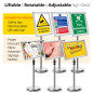 VAIIGO A3 porte - affiche réglable - cadre en aluminium - menu - annonce interchangeable - sécurité et base ronde stable (argent VAIIGO A3 porte - affiche réglable - cadre en aluminium - menu - annonce interchangeable - sécurité et base ronde stable (argent