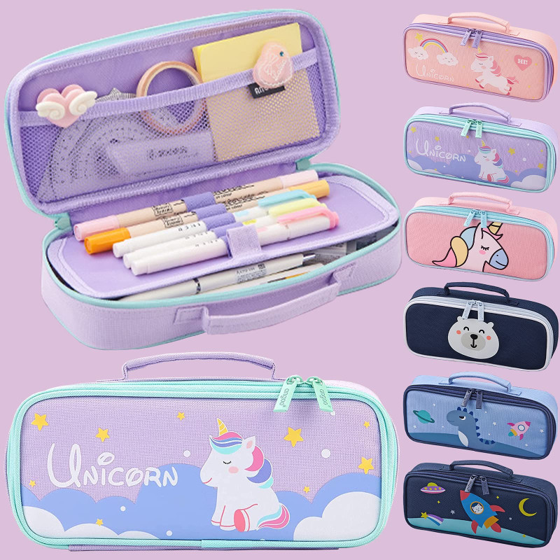 Grande Capacité Trousse École, Licorne School Papeterie Boîte Fille, Étui à crayons licorne, beau et mignon, adapté aux filles c Grande Capacité Trousse École, Licorne School Papeterie Boîte Fille, Étui à crayons licorne, beau et mignon, adapté aux filles c