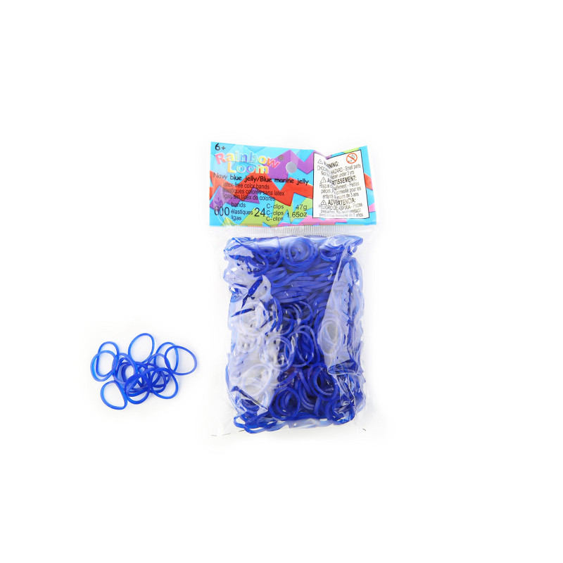 Elastiques Rainbow Loom Bleu Marine Jelly
